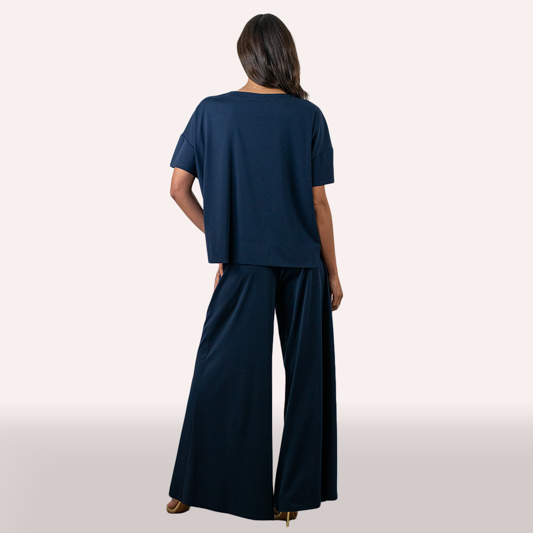 Coordinato Angela Davis blu
