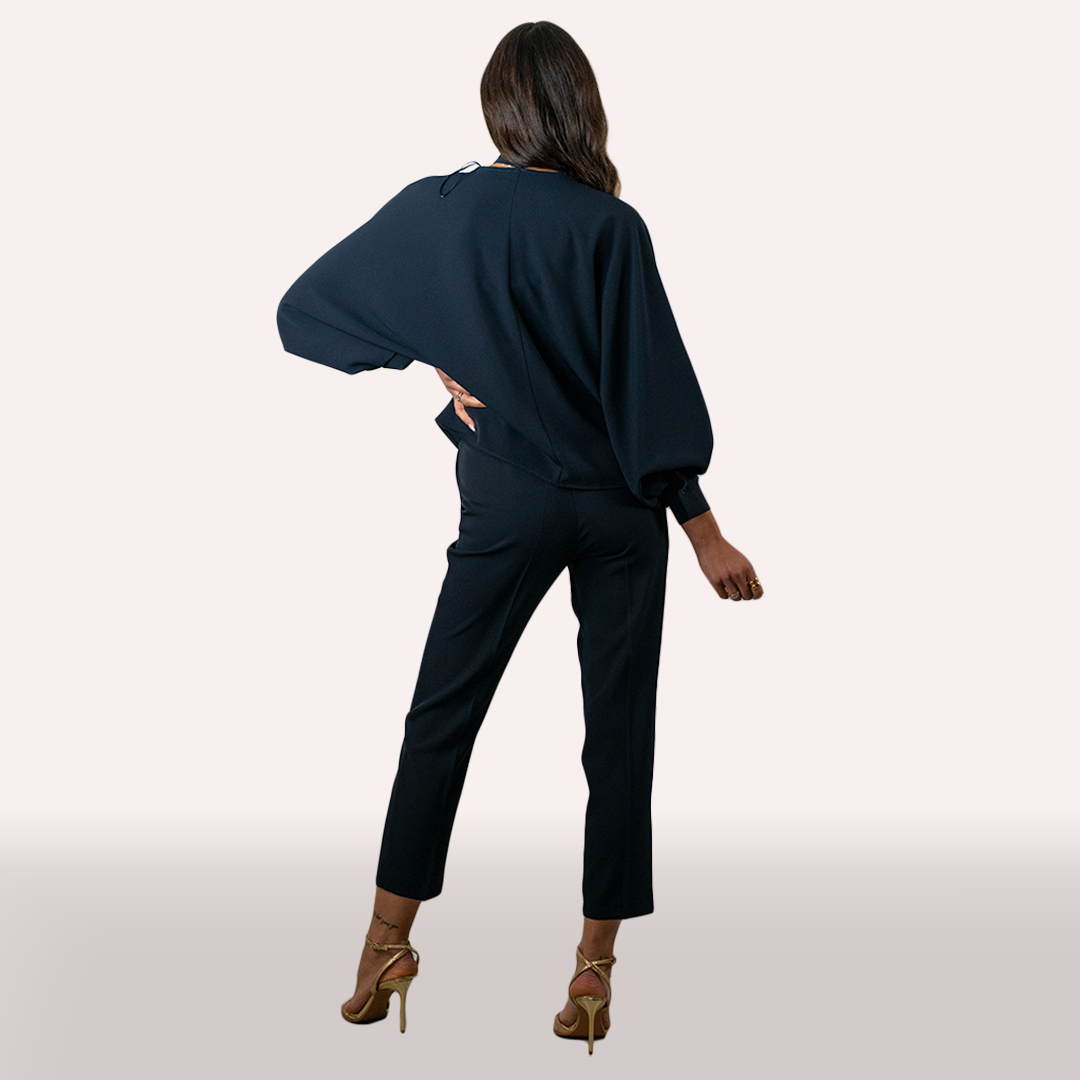 Coordinato Angela Davis blu