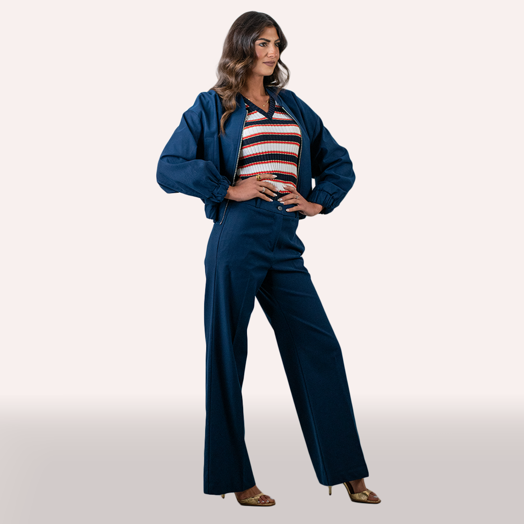 Coordinato Angela Davis blu