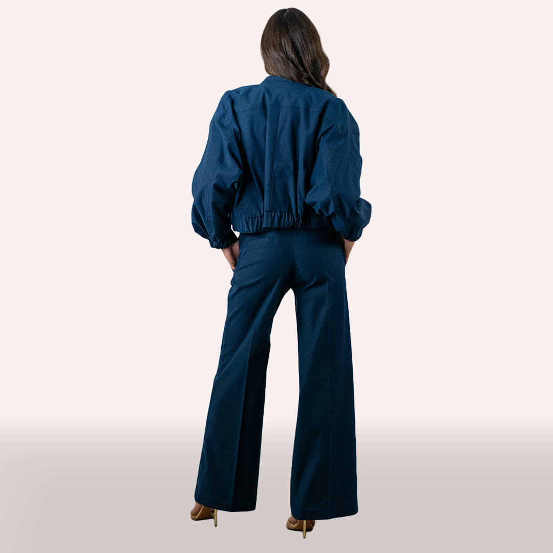 Coordinato Angela Davis blu