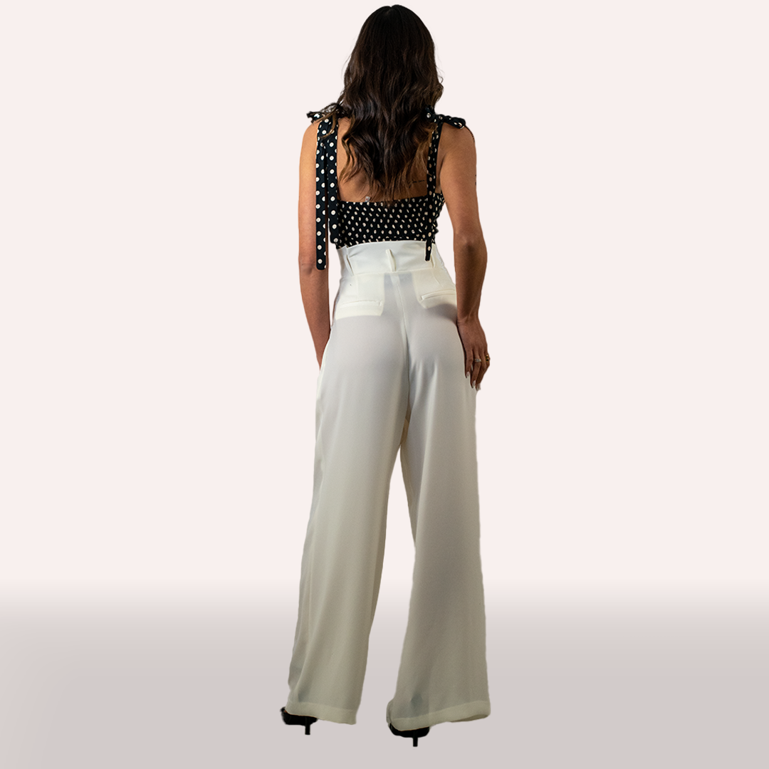 Pantalone Mar de Margaritas bianco