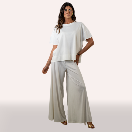 Coordinato Angela Davis bianco