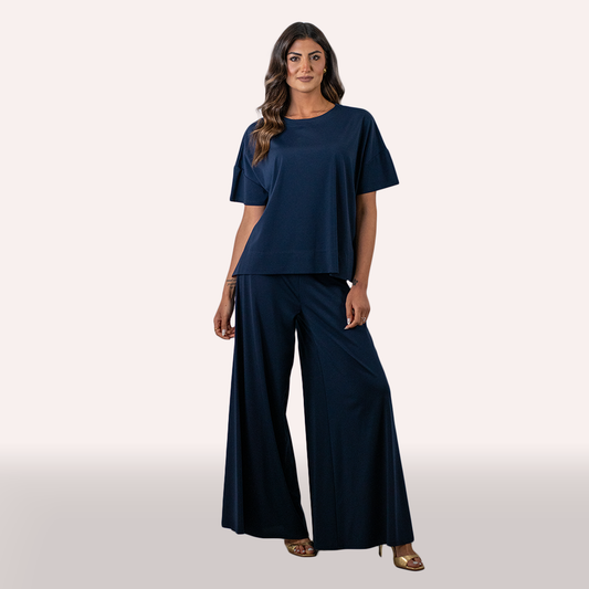 Coordinato Angela Davis blu