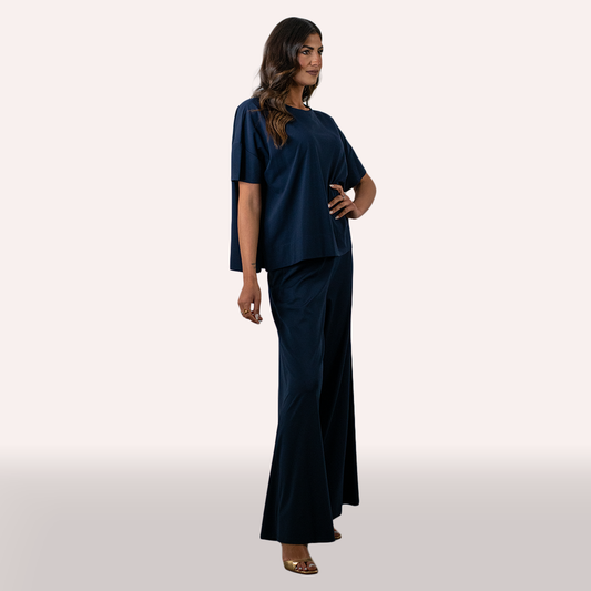 Coordinato Angela Davis blu
