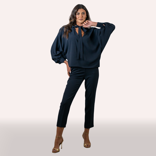 Coordinato Angela Davis blu