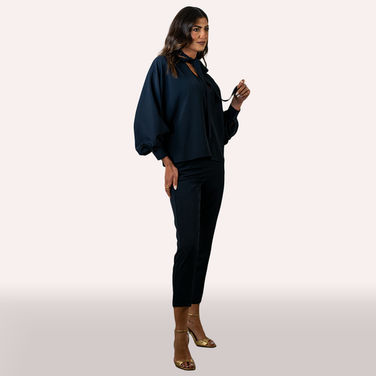 Coordinato Angela Davis blu