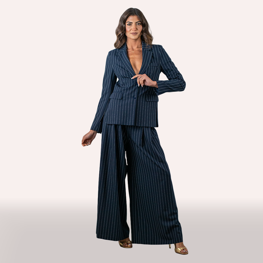 Tailleur Imperial blu gessato