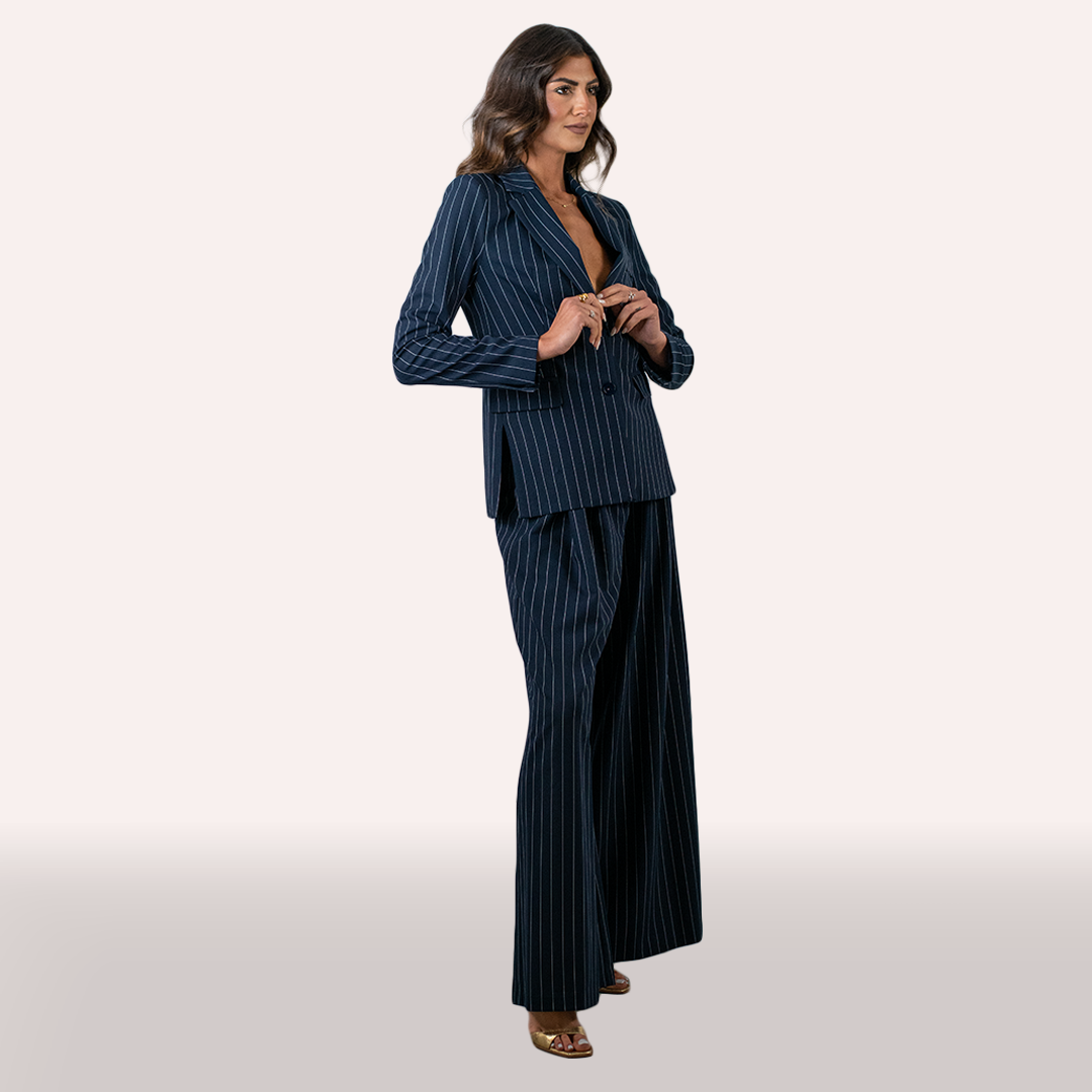 Tailleur Imperial blu gessato
