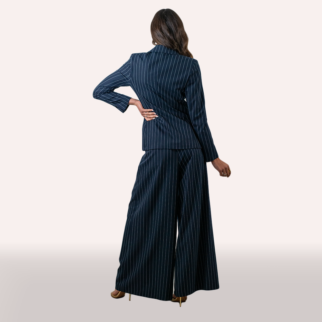 Tailleur Imperial blu gessato
