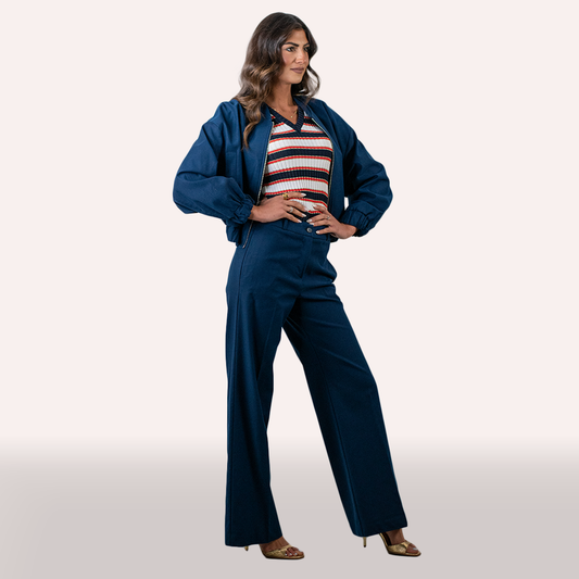 Coordinato Angela Davis blu