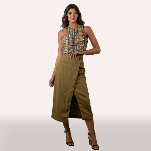 Coordinato Lola Casademunt cammello verde-azzurro
