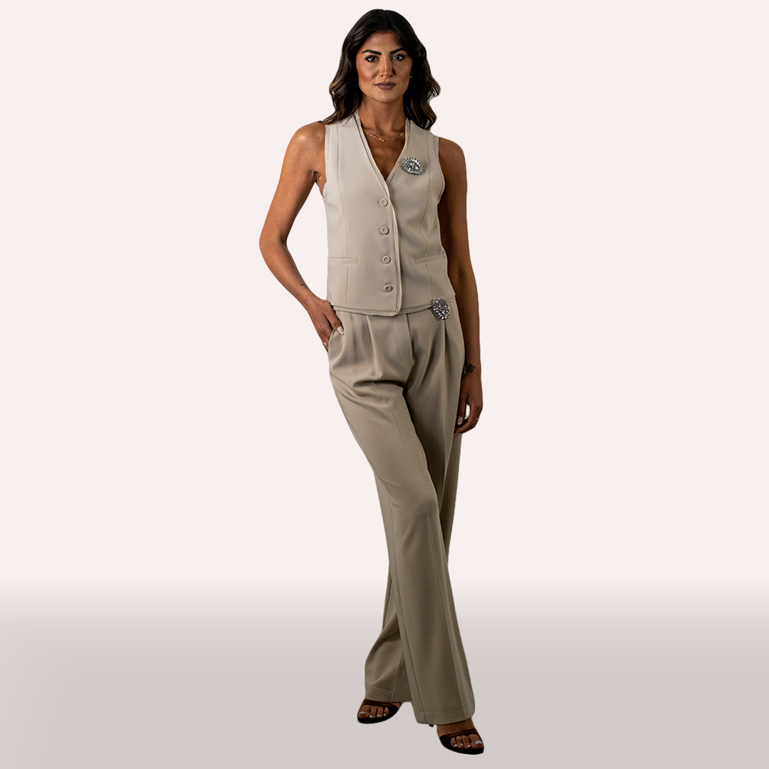 Tailleur beige Imperial