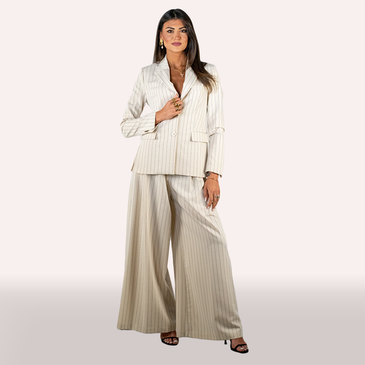 Tailleur Imperial panna gessato