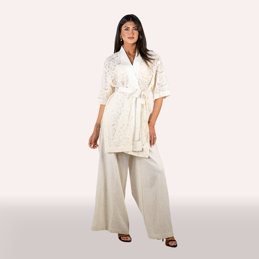 Coordinato Kaos panna in lino
