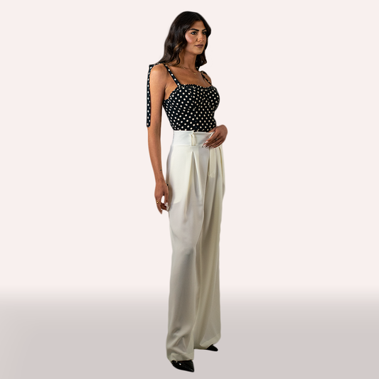 Pantalone Mar de Margaritas bianco