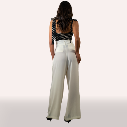 Pantalone Mar de Margaritas bianco